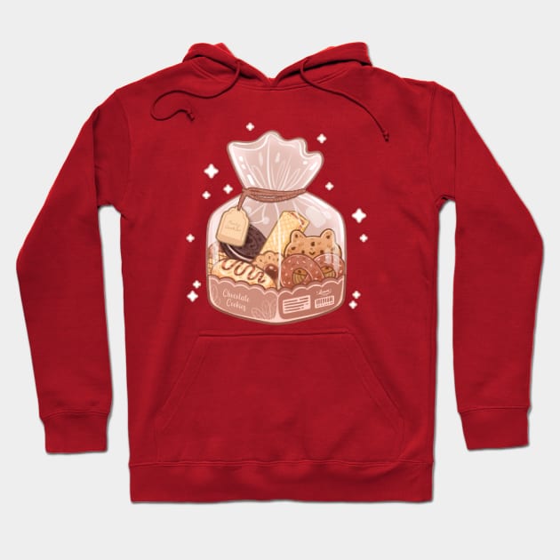 Festive Chocolate Cookies Hoodie by Kukoo.Kat